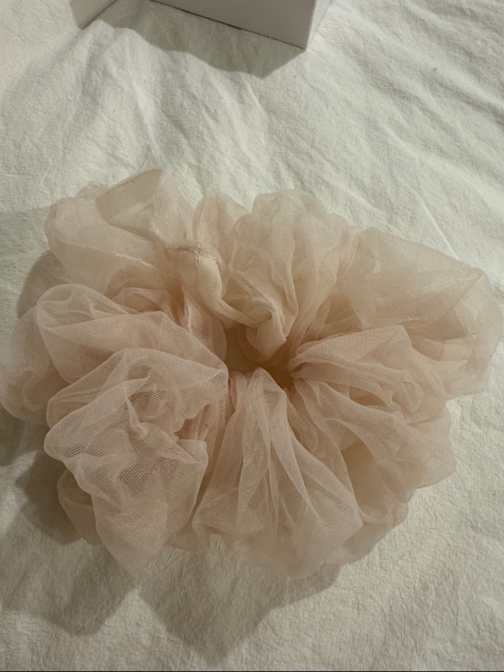 3/$50! Oversized pink organza scrunchie.